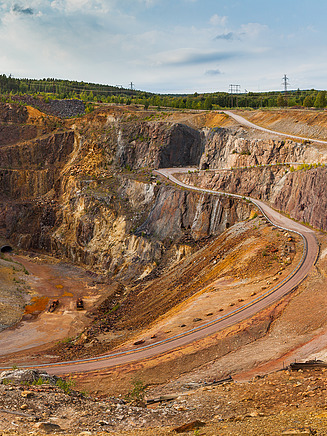 Bergbaugebiet des Großen Kupferbergs in Falun