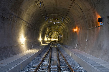 The Lötschberg Base Tunnel, with a total length of 32.5 km