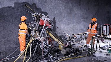 Sondierbohrungen im Bereich der zukünftigen Spaltungsweiche