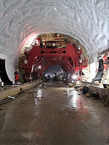 entrance from the gallery into the tunnel – reinforcement of the front wall