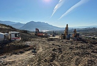 Vorbereitungen für das Tunnelprojekt